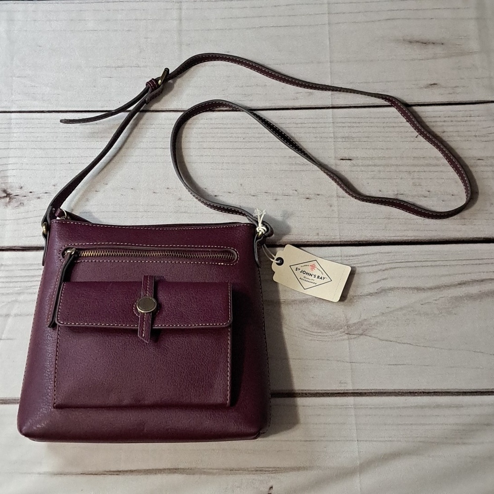 St Johns Bay Dk Wine Newberry Crossbody Bag